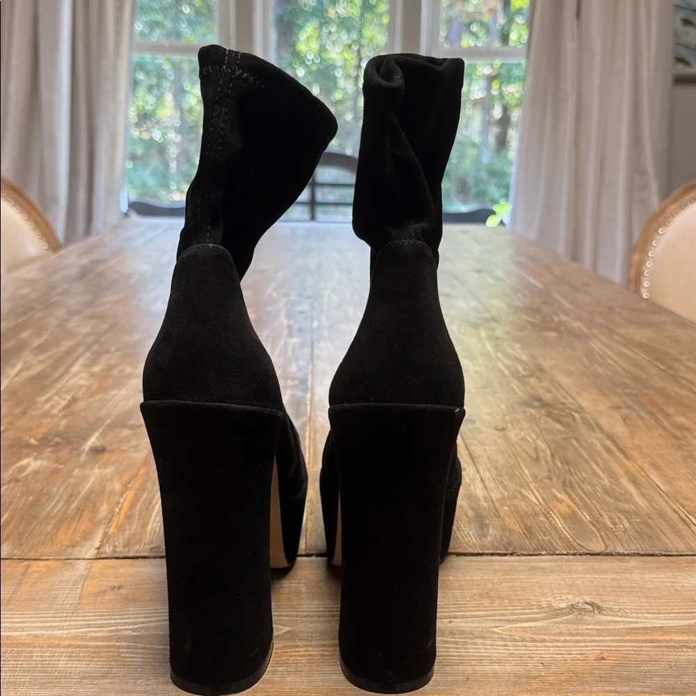 Stuart Weitzman Black Heeled Boots - Picture 3 of 6